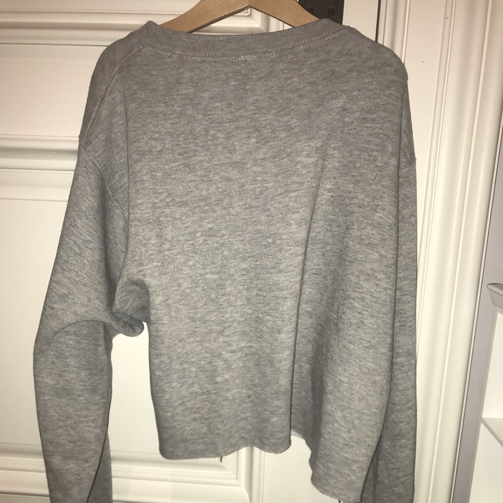 cropped graphic brandy sweater